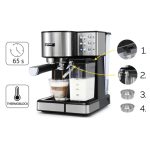 Ekspres do kawy Ciśnieniowy Automatyczny Yoer 20bar 1350W +Spieniacz Mleka - obrazek 5