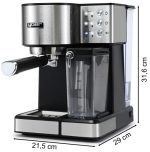 Ekspres do kawy Ciśnieniowy Automatyczny Yoer 20bar 1350W +Spieniacz Mleka - obrazek 11