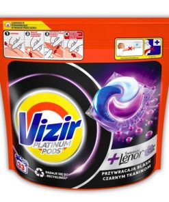 KAPSUŁKI DO PRANIA VIZIR PLATINUM PODS ŚWIEŻOŚĆ LENOR CZARNE TKANINY 33 SZT