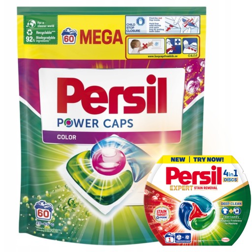 Persil-Power-Caps-Kapsulki-do-Prania-Koloru-60-szt-Gratis Persil Power Caps Kapsułki do Prania Koloru 60 szt + Gratis - obrazek 1