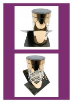 SOLARNY ZNICZ LED NAGROBNY ZŁOTY WYTRZYMAŁY WIECZNA LAMPKA PARIS 23CM - obrazek 11