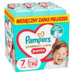 Pampers Premium Care Rozmiar 7, 80 szt. Pieluchomajtki Miesięczny zapas