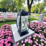 ZESTAW 2x ZNICZ SZKLANY 27CM RÓŻA ZNICZE NA CMENTARZ + GRATIS ZAPALARKA - obrazek 2