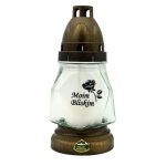 Znicze na Wszystkich Świętych 12sztuk Szklane Lampiony na Grób 17cm +Wkład - obrazek 2